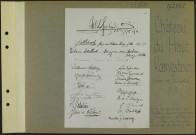 Château du Haut Koenigsbourg (Près de Sélestat). Livre de signatures du château ayant appartenu à l'empereur Guillaume II. Page 3 avec signature de Guillaume II