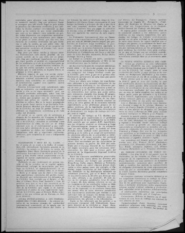 Boletín de la Unión general de trabajadores de España en exilio (1953 ; n° 99-111). Autre titre : Suite de : Boletín de la Unión general de trabajadores de España en Francia y su imperio