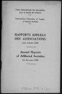 Union internationale des associations pour la Société des Nations. Sous-Titre : Rapports annuels des associations pour l'année 1938