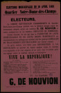 Élections Municipales Quartier Notre-Dame-des-Champs : Comité Républicain Progressiste Candidat G. de Nouvion