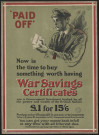 War Savings certificates