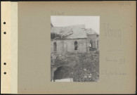 Voncq. L'église bombardée