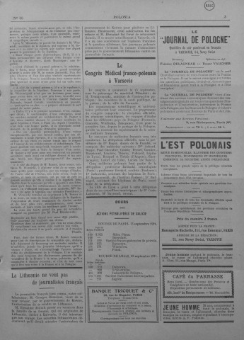 Polonia : revue hebdomadaire, année 1921