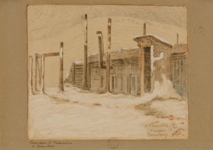 Baraque de prisonniers à Bromberg (Allemagne), 19 novembre 1915