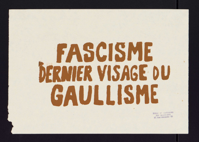 Fascisme : dernier visage du gaullisme