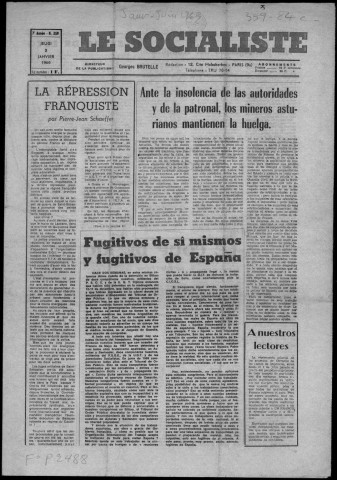 Le Socialiste (1969 : n° 359-408)