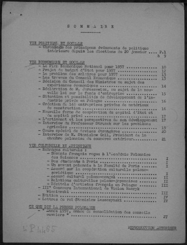 Bulletin du Bureau d'Informations Polonaises - 1957 - n°377Autre titre : Bulletin d'Informations