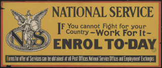 If you cannot fight for your country, work for it : enroll today