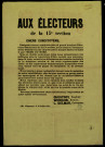 Aux électeurs de la 13e section… Questroy, Werquin, L. Delmar