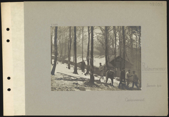 Retournemer. Cantonnement