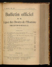 Octobre 1905 - Bulletin officiel de la Ligue des Droits de l'Homme