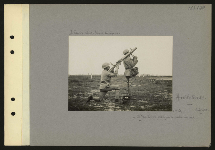 Ambleteuse (près). Mitrailleuse portugaise contre avions