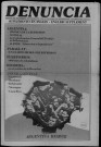 Denuncia. N°16. Diciembre 1976. Sous-Titre : Órgano del movimiento antimperialista por el socialismo en Argentina