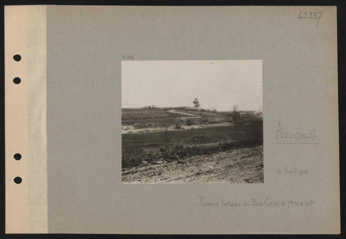 Avocourt. Pendant l'attaque du Bois Carré, de 7 h 30 à 10 h