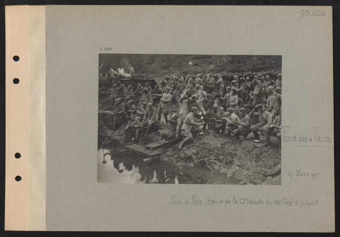 Fond-des-Quatre-Vaux . Pont de Metz. Groupe de la compagnie franche du 283e régiment d'infanterie