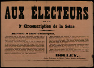 Bouley aux électeurs de la 9me circonscription de la Seine