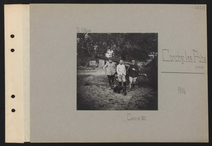 Conchy-les-Pots (près de). Canon de 120