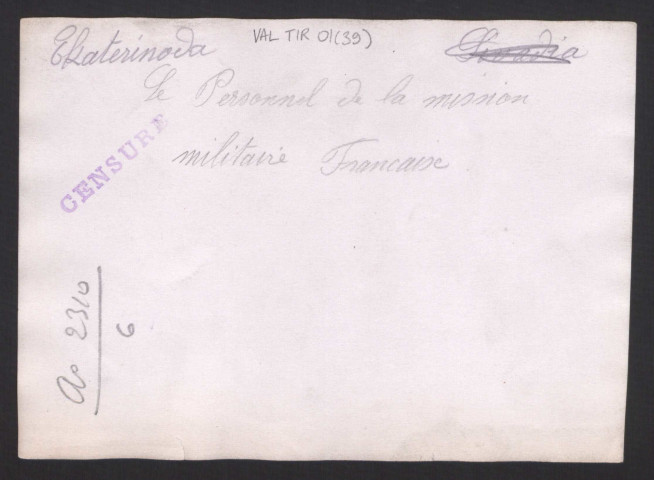 Ekaterinodar. Le personnel de la mission militaire française