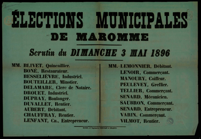Élections Municipales de Maromme : MM. Blivet Boné