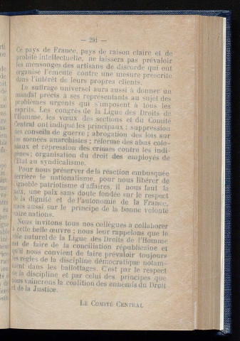 Mars 1906 - Bulletin officiel de la Ligue des Droits de l'Homme