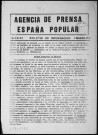 A.P.E.P. Agencia de Prensa España Popular (1971 ; n° 7-9). Sous-Titre : Boletín de información del FRAP
