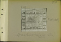 Strasbourg. Plan de la ville et vue de ses principaux édifices en 1839. (Bibliothèque nationale. Cabinet des Estampes)