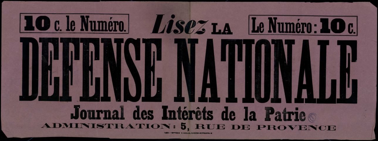 Lisez la Défense Nationale : journal des intérêts de la patrie