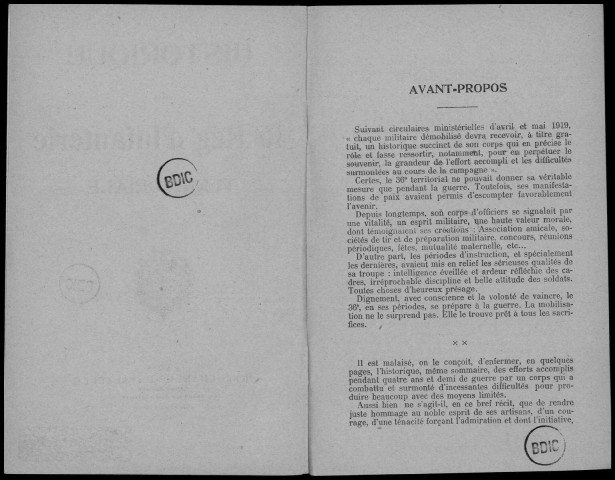 Historique du 36ème régiment territorial d'infanterie