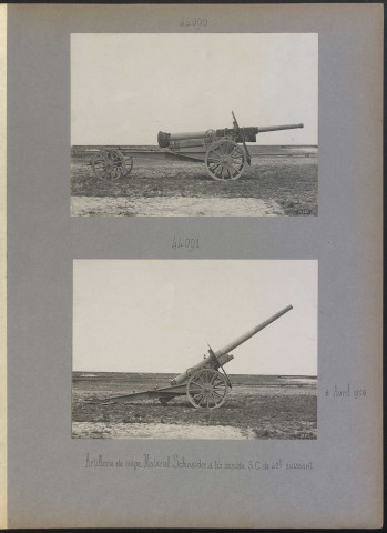 S.l. Artillerie de siège. Matériel Schneider à tir rapide SG de 42l puissant