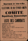 Comité Républicain Démocratique : Liste des Candidats