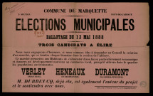 Élections Municipales : Trois Candidats à élire Verley Heneaux Duramont
