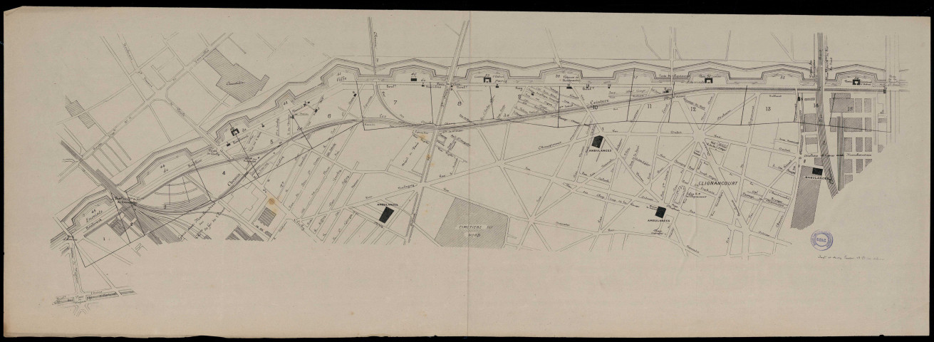 Plan du Nord de Paris