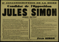Jules Simon, candidat de l'opposition