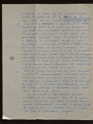Douai (59) : réponses au questionnaire sur le territoire occupé par les armées allemandes