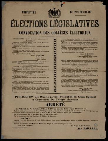 Elections législatives : convocation des colléges électoraux