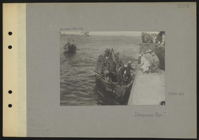 Alger (Algérie). Débarquement