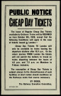 Public notice : cheap day tickets