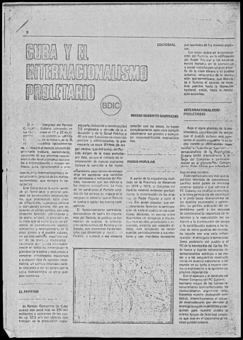 El Combatiente n°200, 21 de enero de 1976. Sous-Titre : Organo del Partido Revolucionario de los Trabajadores por la revolución obrera latinoamericana y socialista