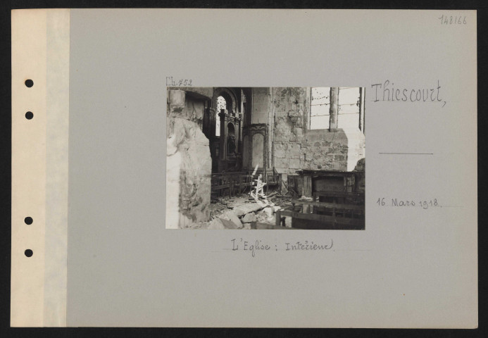 Thiescourt. L'église : intérieur