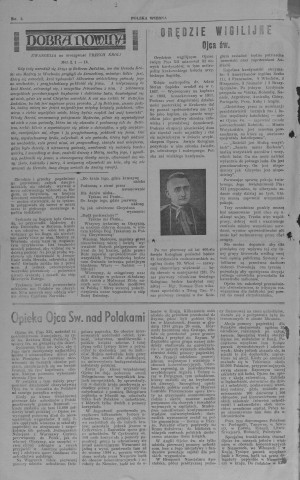 Polska Wierna (1946; n°1-18; 20-52)  Sous-Titre : Tygodnik katolicki  Autre titre : La Pologne fidèle hebdomadaire catholique