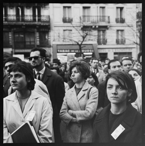 Manifestation contre la guerre au Vietnam. Harold Wilson à Paris