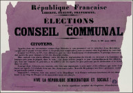 Elections pour le Conseil Communal