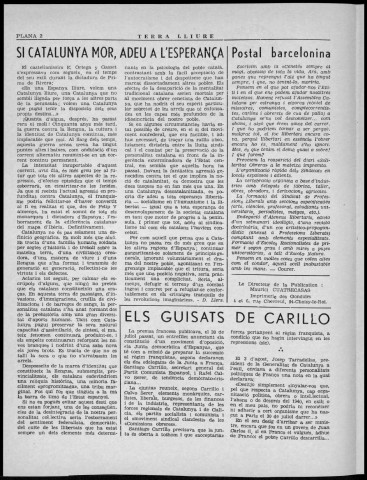Terra Lliure (1975 : n° 19-24). Sous-Titre : Butlletí de la Regional Catalana C.N.T [puis] Butlletí interior de l'Agrupació Catalana C.N.T. (Exterior)