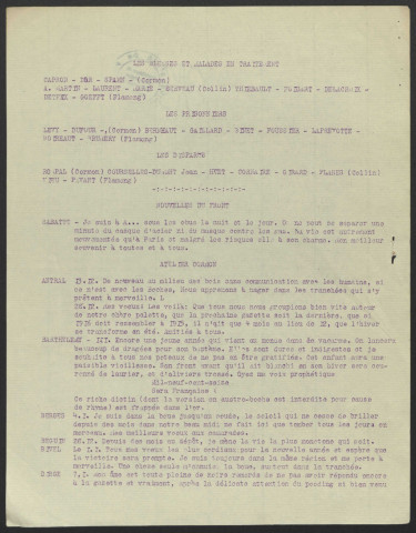 Gazette des Cormon - Année 1916 fascicule 10-21. manque le n°11 et 14