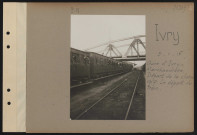 Ivry. Gare d'Ivry Marchandises. Départ de la classe 1917. Le départ du train