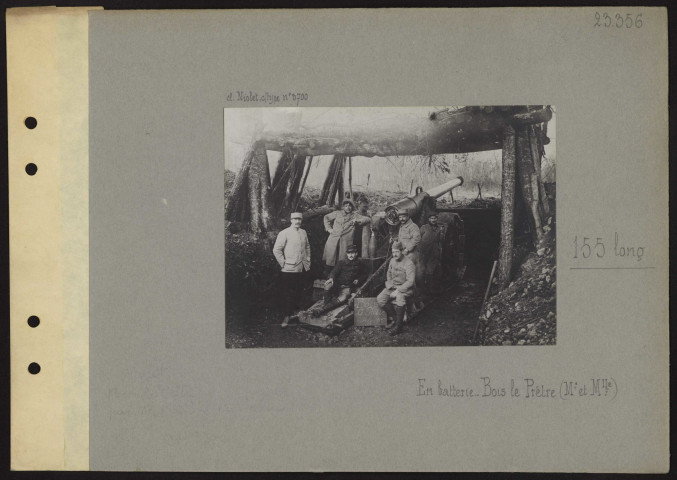 Bois le Prêtre (Meurthe et Moselle). 155 long en batterie
