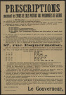 Prescriptions concernant les envois de colis postaux aux prisonniers de guerre