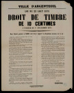 Loi du 23 août 1871 : Droit de timbre de 10 centimes