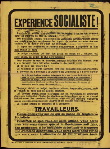 Expérience socialiste !