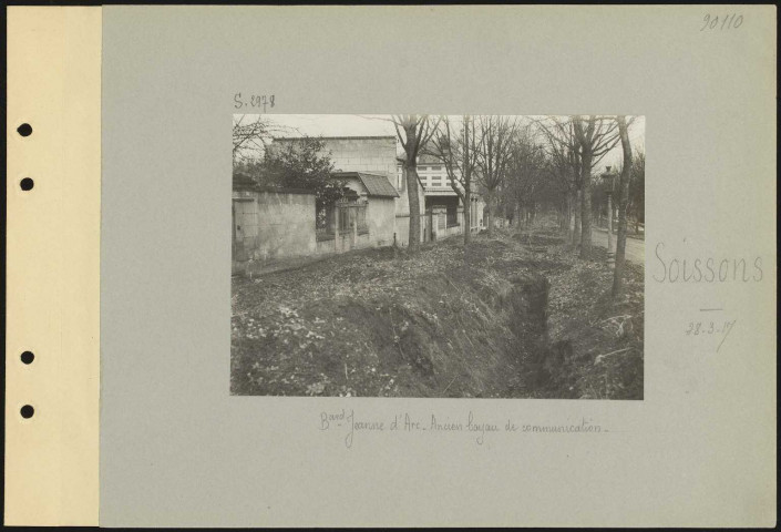 Soissons. Boulevard Jeanne d'Arc. Ancien boyau de communication